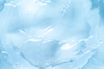 background of blue water or washing gel. Purity calm relaxation concept