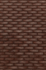 Obraz premium Dark orange brick wall, brick texture background, high contrast