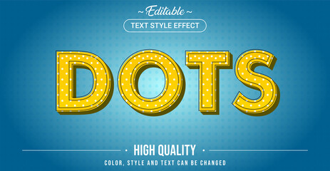 Editable text style effect - Dots theme style.