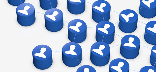 network team group digital as concept 3d