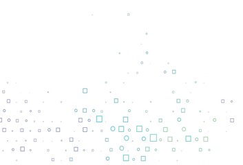 Light Multicolor, Rainbow vector background with circles, rectangles.