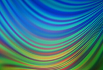 Light Blue, Green vector template with bent ribbons.