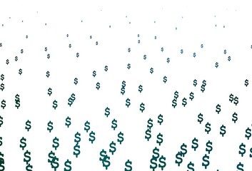 Dark Blue, Green vector background with Dollar.