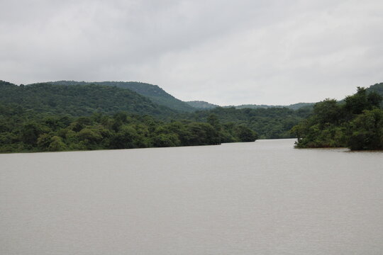 river and clouds