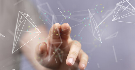 Fototapeta premium Digital Network and data concept.