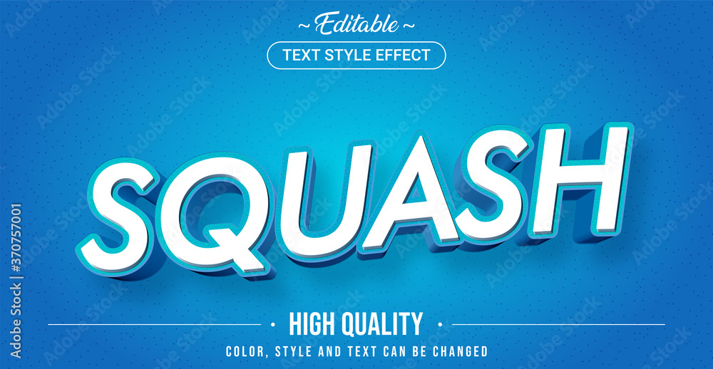 Aufkleber Editable text style effect - Squash theme style.