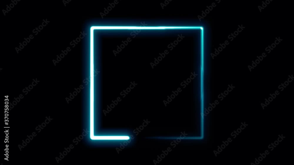 Poster loading icon with light stroke shapes