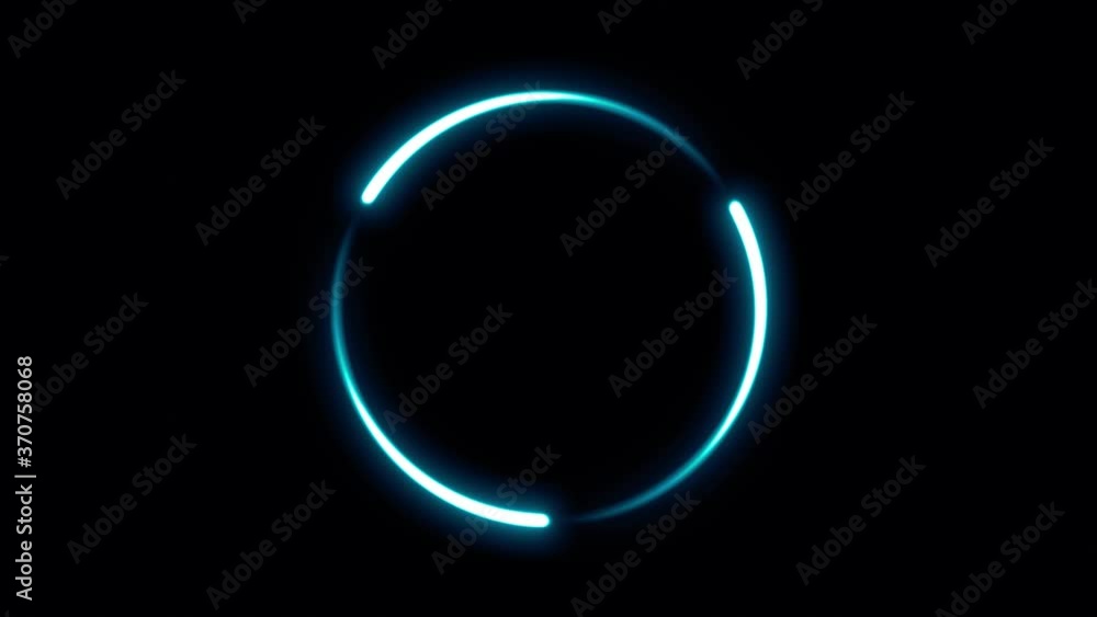 Poster loading icon with light stroke shapes