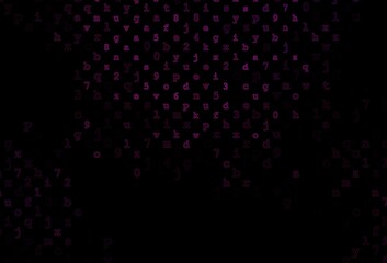 Dark Purple vector template with isolated letters.