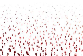 Light Red vector texture with financial symbols.