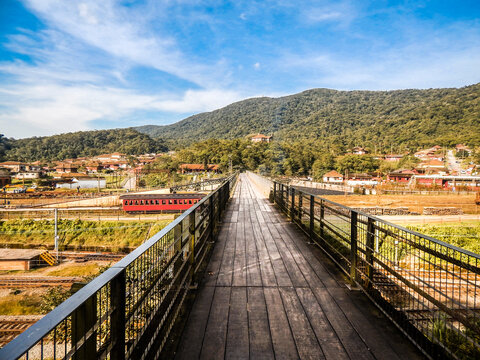 bridge over the small village of Paranapiacaba
