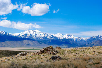 mountains and clouds