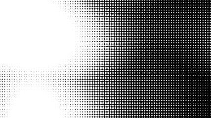 Dot white black pattern gradient texture background. Abstract pop art halftone and retro style.