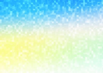 Light Blue, Yellow vector backdrop with rectangles, squares.