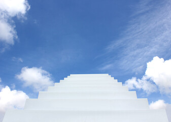 Fototapeta premium white stairs to the sky