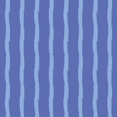Vertical stripes seamless vector pattern in blue. Simple surface print design for fabrics, textiles, background, stationery, and packaging,