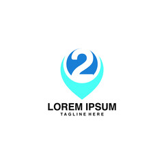 Pin By Number 2 Logo Vector Icon Illustration