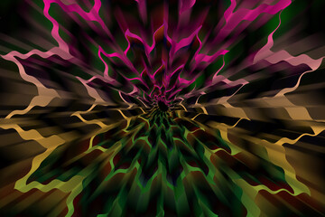 Fototapeta na wymiar An abstract psychedelic burst background image.