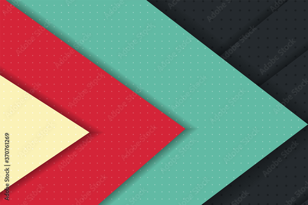 Poster abstract geometric horizontal background with triangle and diagonal shape. four colors combination a