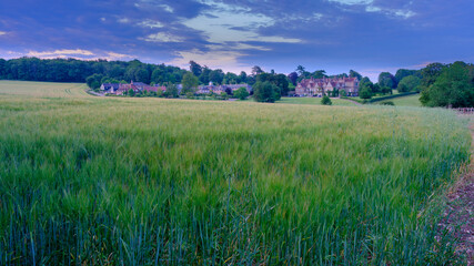 Preshaw House and Estate in summer dawn light