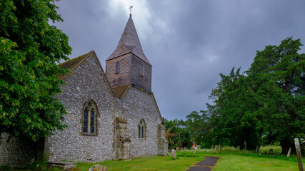 Fototapeta na wymiar St James Church in the village of Heyshott in the South Downs National Park