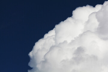 Blank sky surface with small clouds