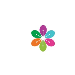 Beauty icon flowers design illustration