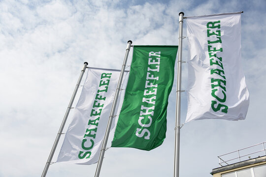 Ingolstadt, Bavaria / Germany - May 20, 2018:  Schaeffler AG in Ingolstadt, Germany - Schaeffler Group is a manufacturer of rolling element bearings for automotive and industrial use 