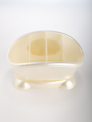 plastic storage container for bathroom accessories
