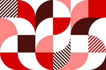 Fototapeta premium Abstract vector geometric pattern, background design in Bauhaus style, for web design, business card, invitation, poster, cover.