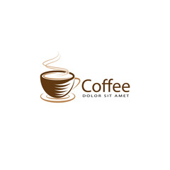 coffee logo template design vector