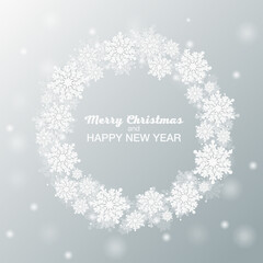 Fototapeta premium Vector banner for Christmas, New Year, snowflakes