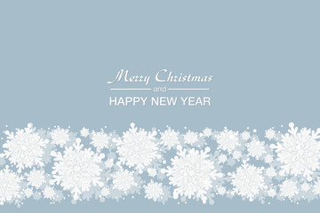 Vector card for Christmas, New Year, snowflakes