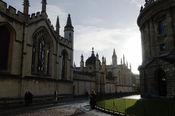 Fototapeta na wymiar Radcliffe Camera, Oxford after a rainy day