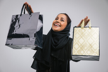 Beautiful middle eastern woman wearing abaja