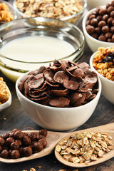 Composition with different sorts of breakfast cereal products