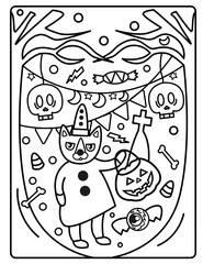 Halloween Coloring Page for Kids