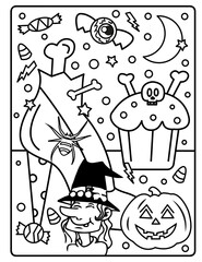 Halloween Coloring Page for Kids