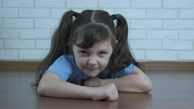 Portrait of a disgruntled child.
