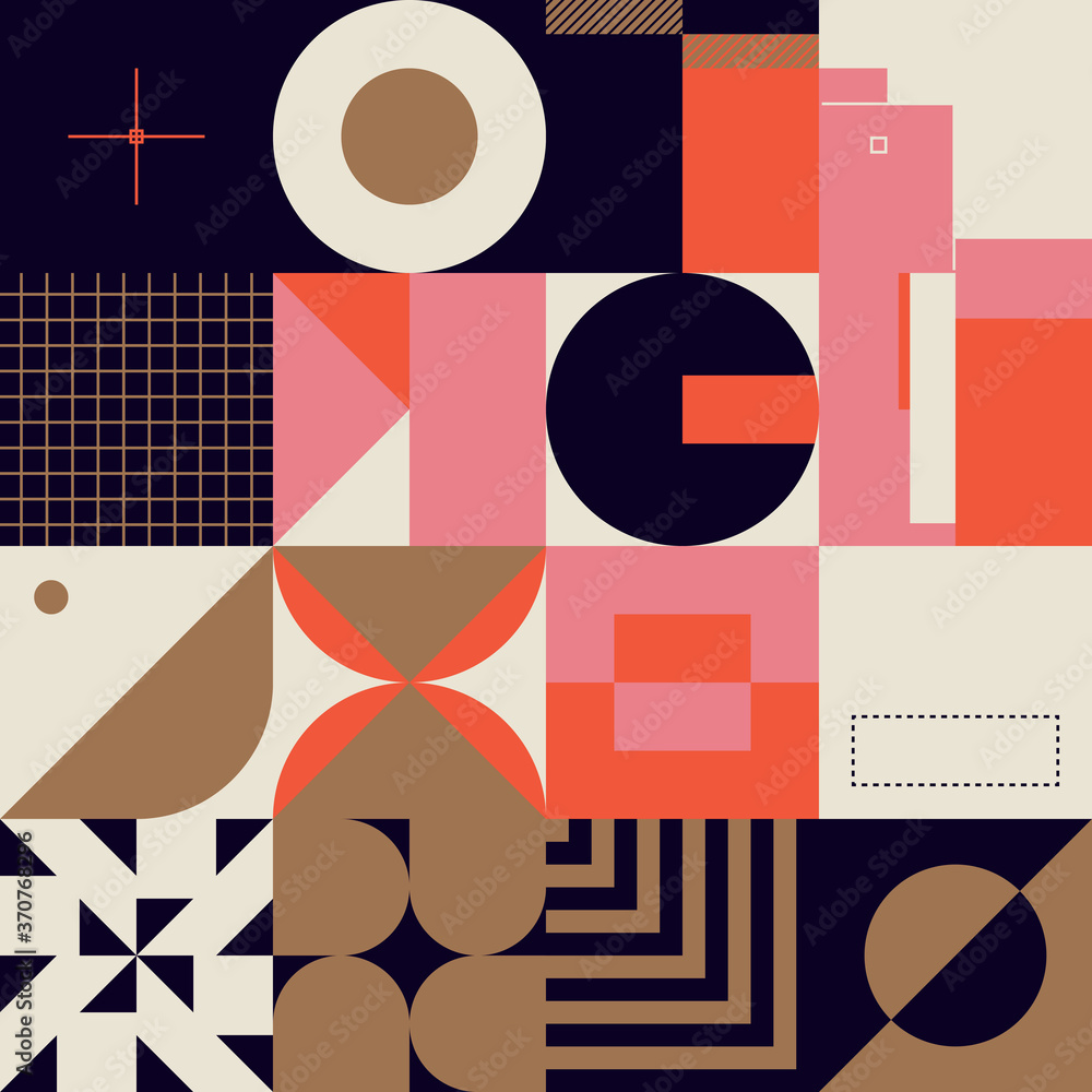 Poster swiss design abstract geometric pattern graphics