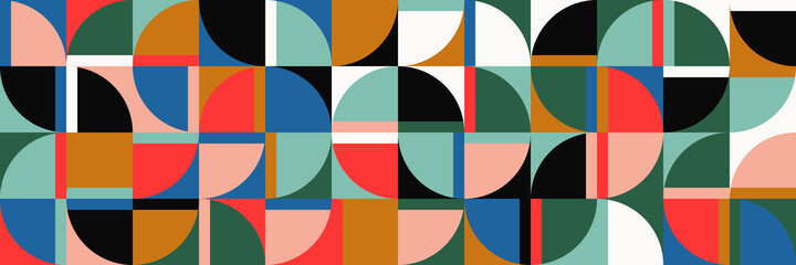 Bauhaus Mural Abstract Vector Composition Design