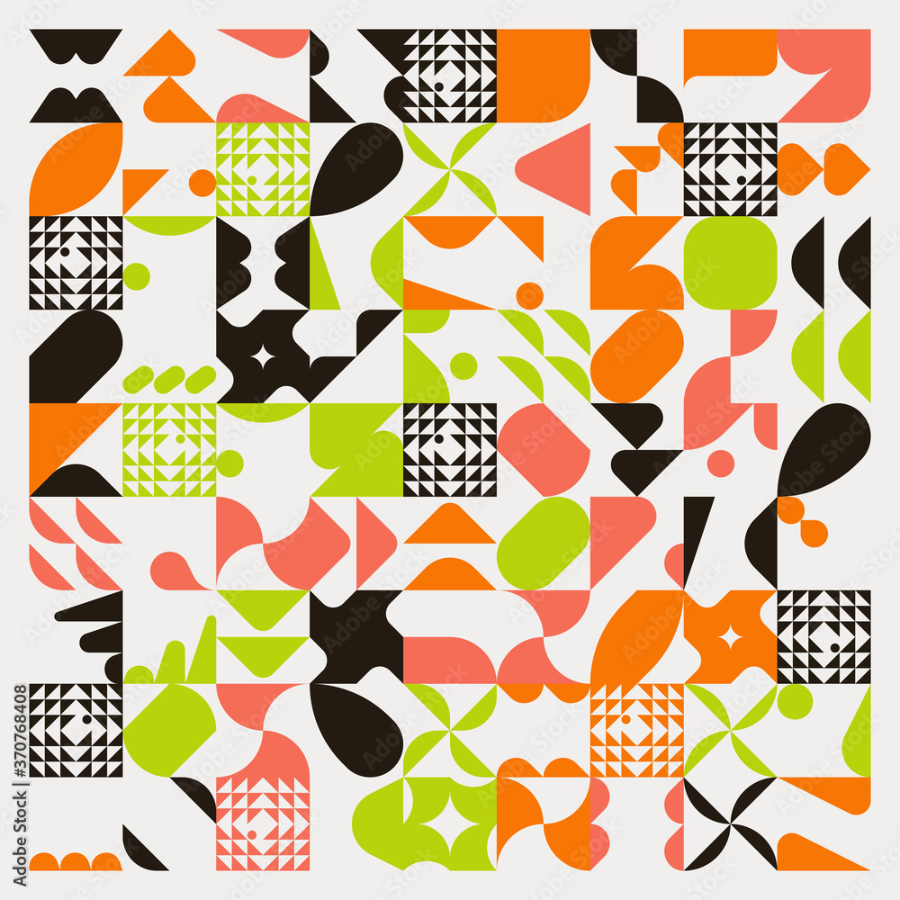 Poster abstract vector pattern design elements