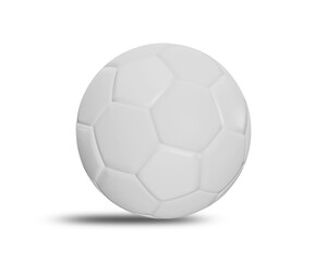Realistic soccer ball white football ball with shadow isolated on a white background. 3d illustration graphic render the design for a soccer game winner championship