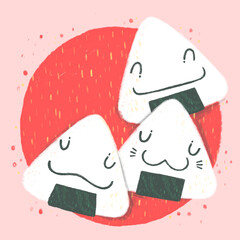 Happy rice triangles