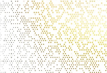 Light Yellow, Orange vector backdrop with dots.