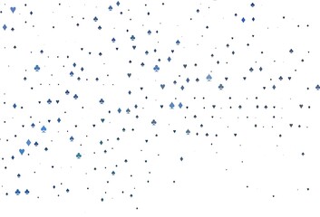 Light BLUE vector texture with playing cards.