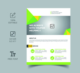 Creative Modern geometric Colorful Corporate Flyer Template Design