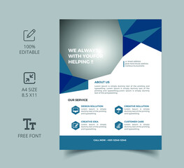 Creative Modern geometric Colorful Corporate Flyer Template Design