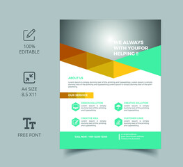 Creative Modern geometric Colorful Corporate Flyer Template Design