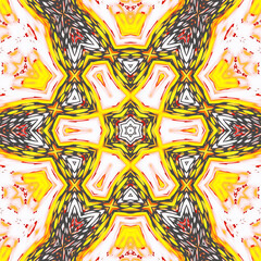 Abstract digital Drawn Geometric Pattern Decorative Element Illustration.